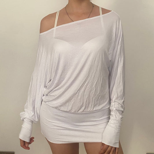 CTRL BLU WHITE MINI DRESS